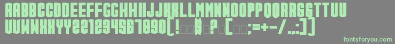 Czcionka CgfArchReactorrus – zielone czcionki na szarym tle