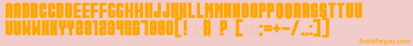 CgfArchReactorrus Font – Orange Fonts on Pink Background