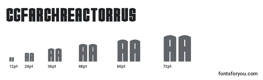 Размеры шрифта CgfArchReactorrus