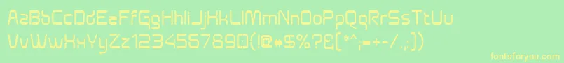 Aunchantedbold Font – Yellow Fonts on Green Background