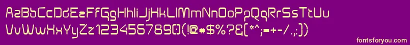 Fonte Aunchantedbold – fontes amarelas em um fundo roxo