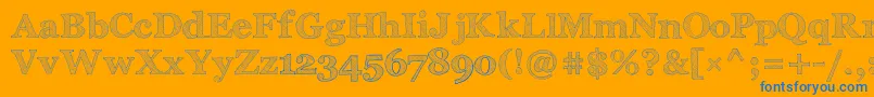 ArchisticoSimple Font – Blue Fonts on Orange Background