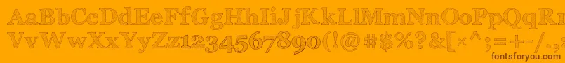 Шрифт ArchisticoSimple – коричневые шрифты на оранжевом фоне