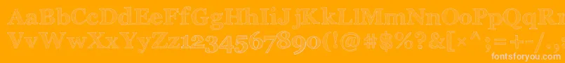 ArchisticoSimple-Schriftart – Rosa Schriften auf orangefarbenem Hintergrund