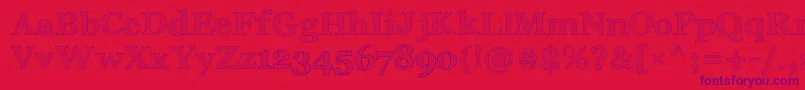 ArchisticoSimple Font – Purple Fonts on Red Background