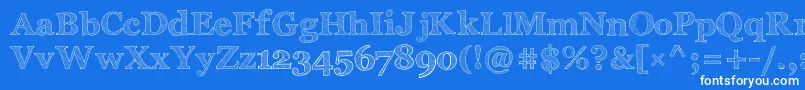 ArchisticoSimple Font – White Fonts on Blue Background