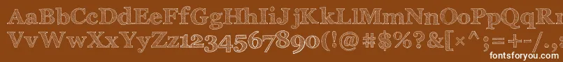 ArchisticoSimple Font – White Fonts on Brown Background