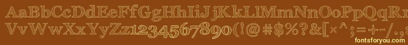 ArchisticoSimple Font – Yellow Fonts on Brown Background