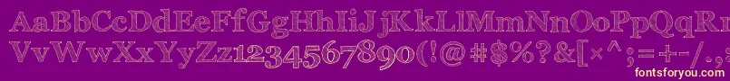 ArchisticoSimple Font – Yellow Fonts on Purple Background