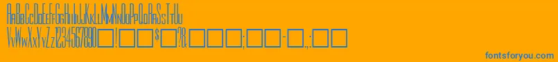 フォントRothman ffy – オレンジの背景に青い文字