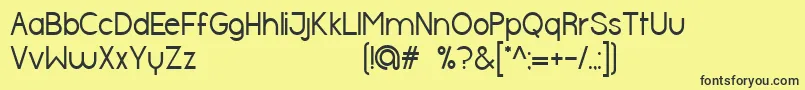 HalfmoonRegular Font – Black Fonts on Yellow Background