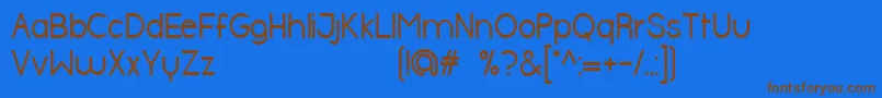 HalfmoonRegular Font – Brown Fonts on Blue Background
