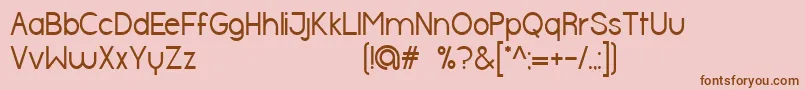 Police HalfmoonRegular – polices brunes sur fond rose