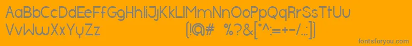 HalfmoonRegular Font – Gray Fonts on Orange Background