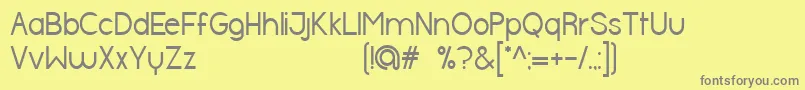 HalfmoonRegular Font – Gray Fonts on Yellow Background