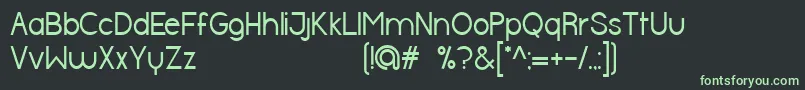 Шрифт HalfmoonRegular – зелёные шрифты на чёрном фоне