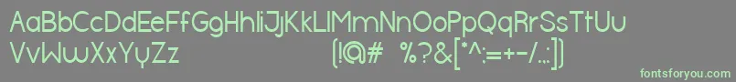 HalfmoonRegular-fontti – vihreät fontit harmaalla taustalla