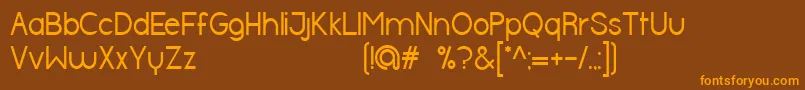 HalfmoonRegular Font – Orange Fonts on Brown Background
