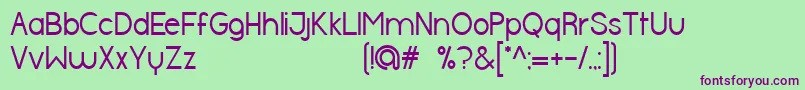 HalfmoonRegular Font – Purple Fonts on Green Background