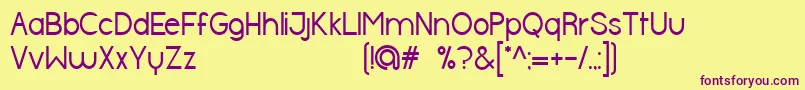 HalfmoonRegular Font – Purple Fonts on Yellow Background