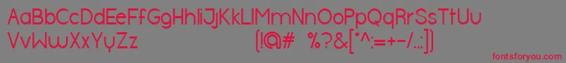 HalfmoonRegular Font – Red Fonts on Gray Background