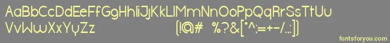 HalfmoonRegular Font – Yellow Fonts on Gray Background