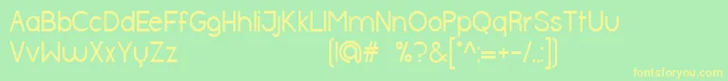 HalfmoonRegular Font – Yellow Fonts on Green Background