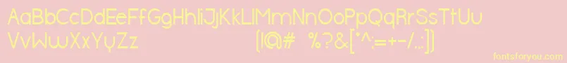 HalfmoonRegular-Schriftart – Gelbe Schriften auf rosa Hintergrund