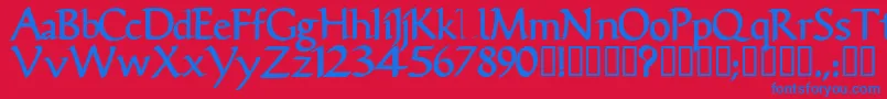 VicisskBold Font – Blue Fonts on Red Background