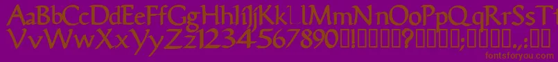 VicisskBold Font – Brown Fonts on Purple Background