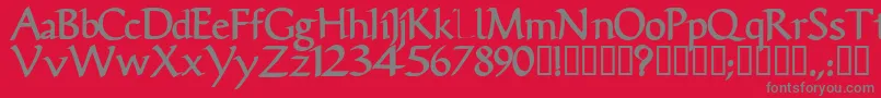 VicisskBold-Schriftart – Graue Schriften auf rotem Hintergrund