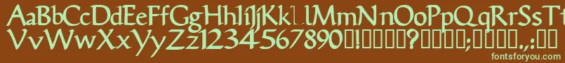 VicisskBold Font – Green Fonts on Brown Background