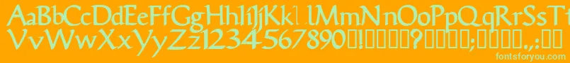 VicisskBold Font – Green Fonts on Orange Background