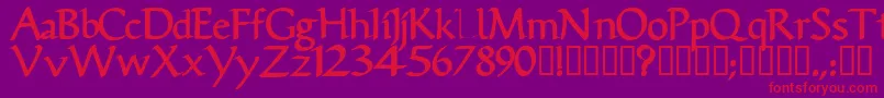 VicisskBold-Schriftart – Rote Schriften auf violettem Hintergrund