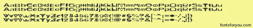 Ritualthree Font – Black Fonts on Yellow Background