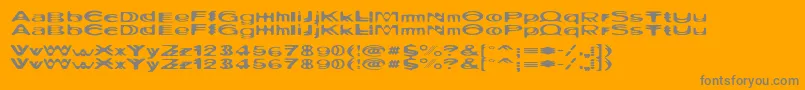 Ritualthree Font – Gray Fonts on Orange Background