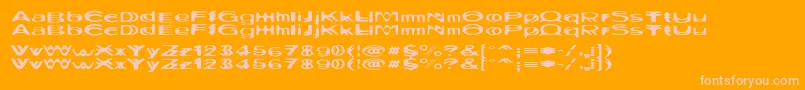 Ritualthree Font – Pink Fonts on Orange Background