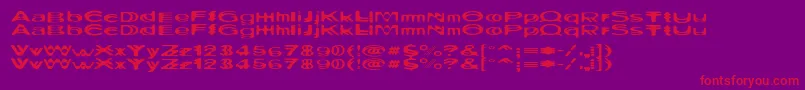 Ritualthree Font – Red Fonts on Purple Background