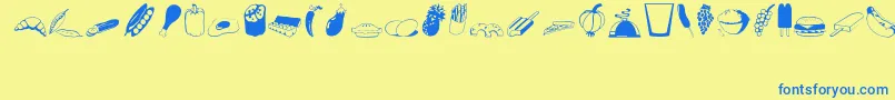 fuente 001Eda – Fuentes Azules Sobre Fondo Amarillo