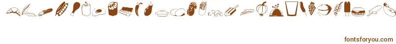 Шрифт 001Eda – коричневые шрифты на белом фоне