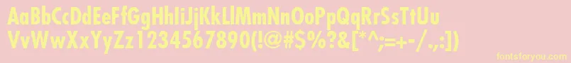 FuturaLtCondensedBold Font – Yellow Fonts on Pink Background