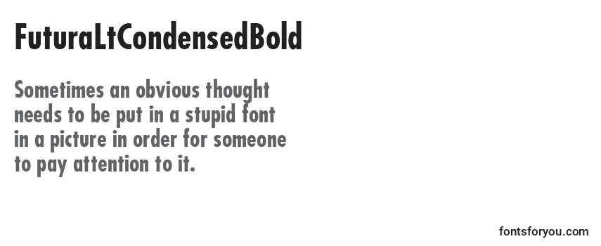 Review of the FuturaLtCondensedBold Font
