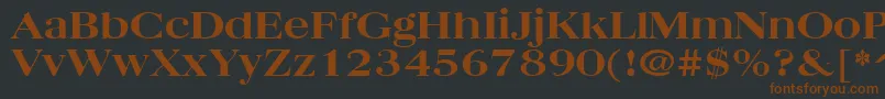 Quantasbroadextrabold-fontti – ruskeat fontit mustalla taustalla