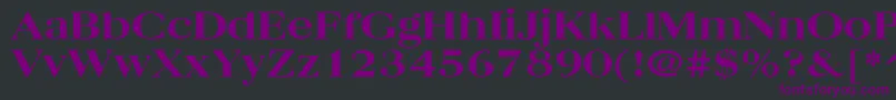 Quantasbroadextrabold Font – Purple Fonts on Black Background