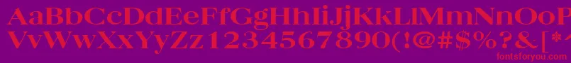 Quantasbroadextrabold Font – Red Fonts on Purple Background