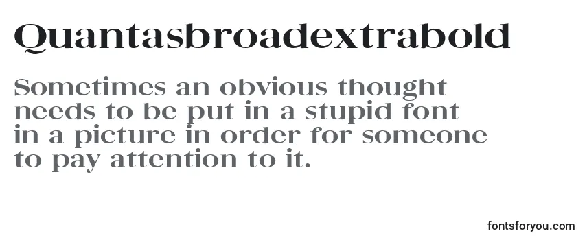 Review of the Quantasbroadextrabold Font