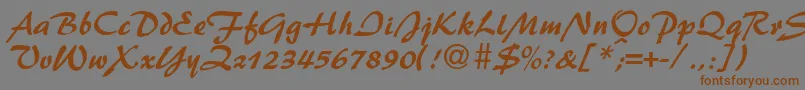fuente PattydbNormal – Fuentes Marrones Sobre Fondo Gris