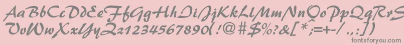 PattydbNormal Font – Gray Fonts on Pink Background