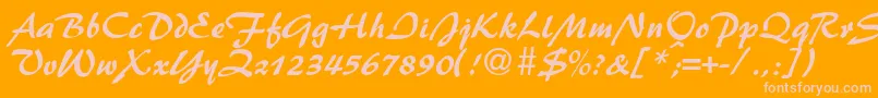 PattydbNormal Font – Pink Fonts on Orange Background