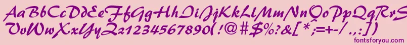 Шрифт PattydbNormal – фиолетовые шрифты на розовом фоне